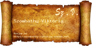 Szombathy Viktória névjegykártya